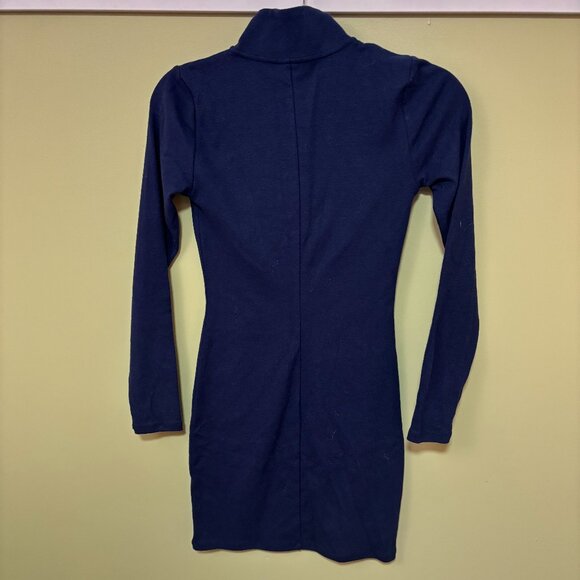 (Aritzia) Sunday Best Half Zip Dress Classic Navy - Picture 4 of 4